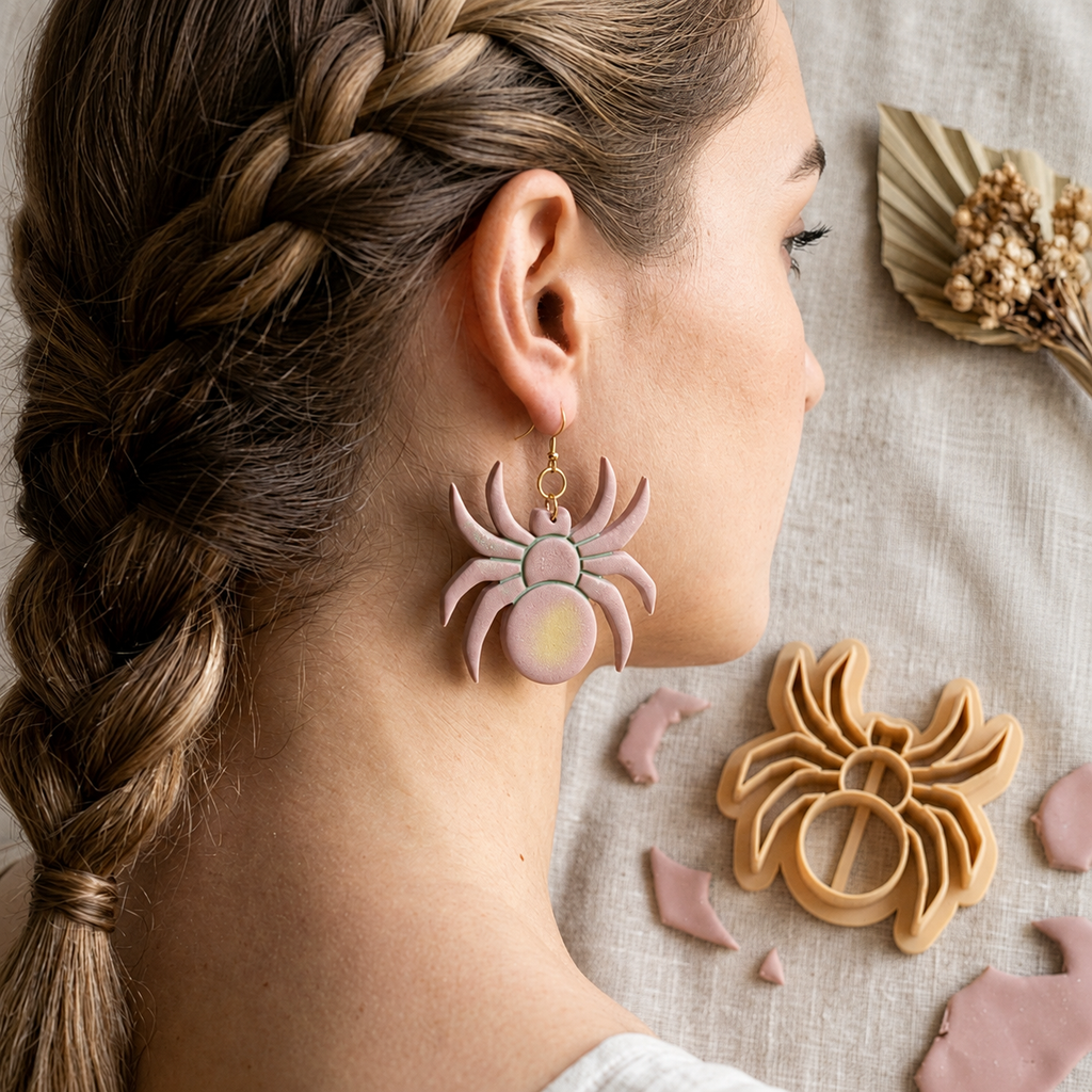 Spider Polymer Clay Cutter | Halloween Earring Tool