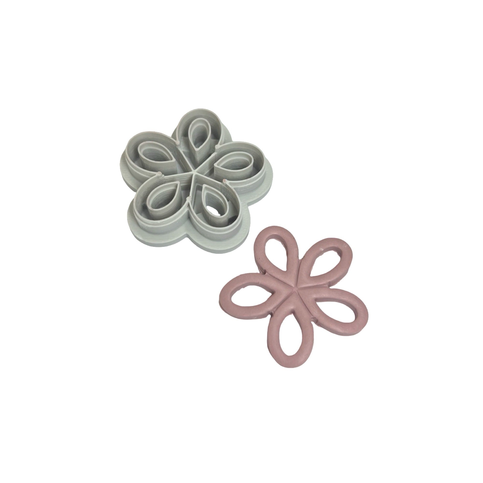 Spring Daisies Outline Polymer Clay Cutter for Floral Earrings