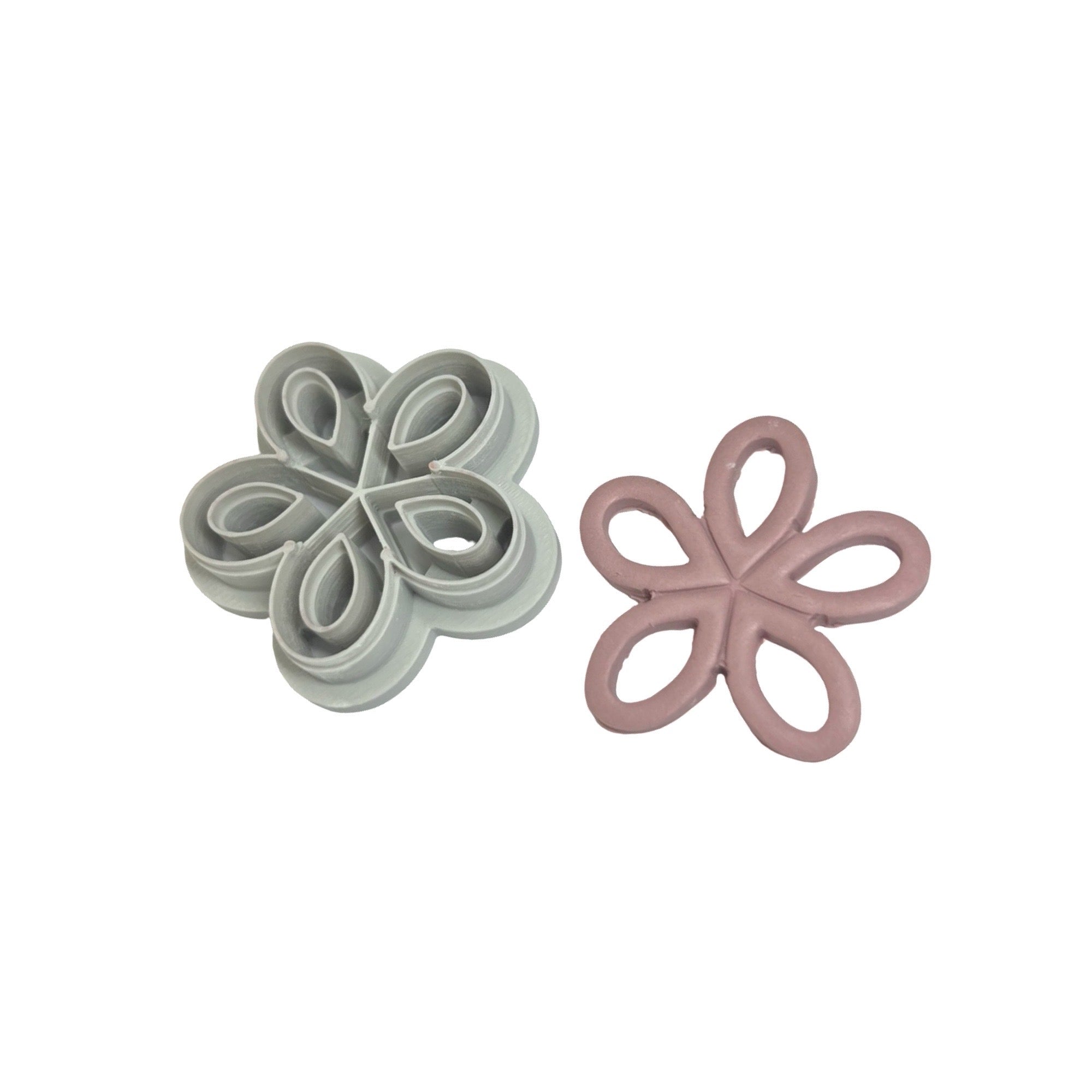 Spring Daisies Outline Polymer Clay Cutter for Floral Earrings