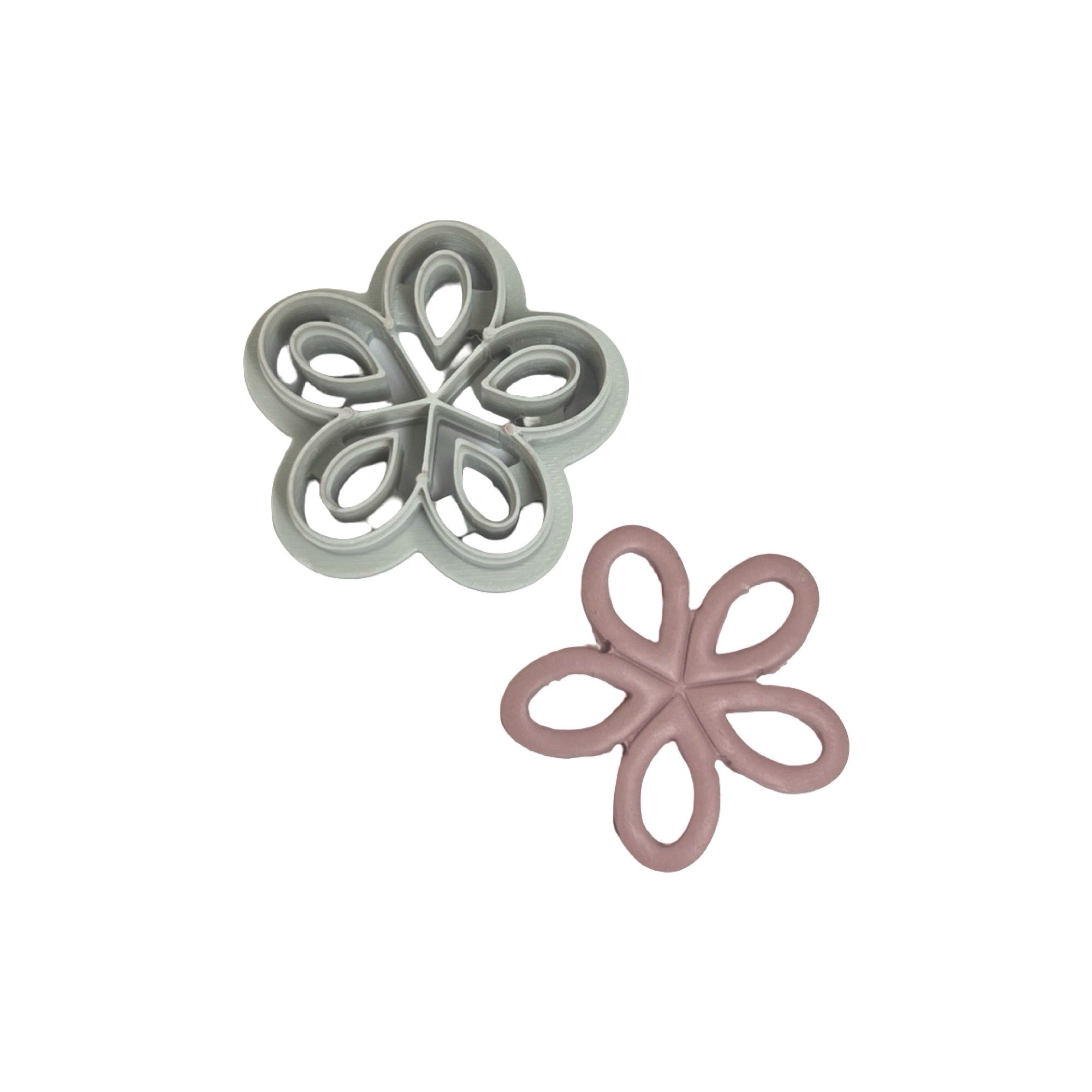 Spring Daisies Outline Polymer Clay Cutter for Floral Earrings