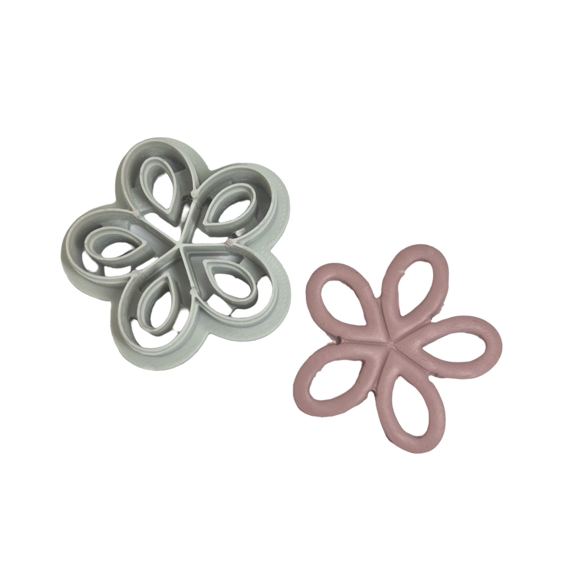 Spring Daisies Outline Polymer Clay Cutter for Floral Earrings