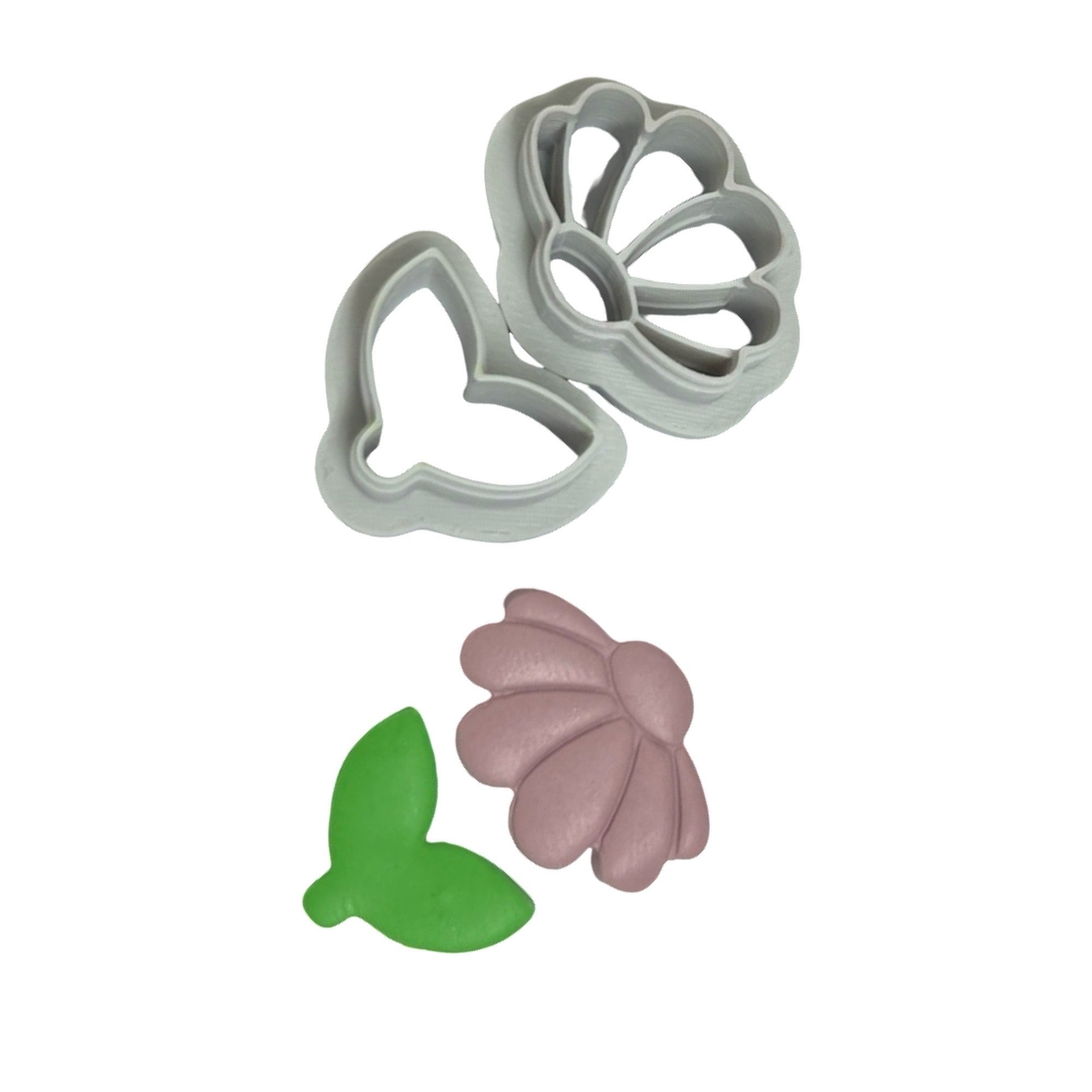 Spring Daisy and Stem Polymer Clay Cutter Set for Earrings