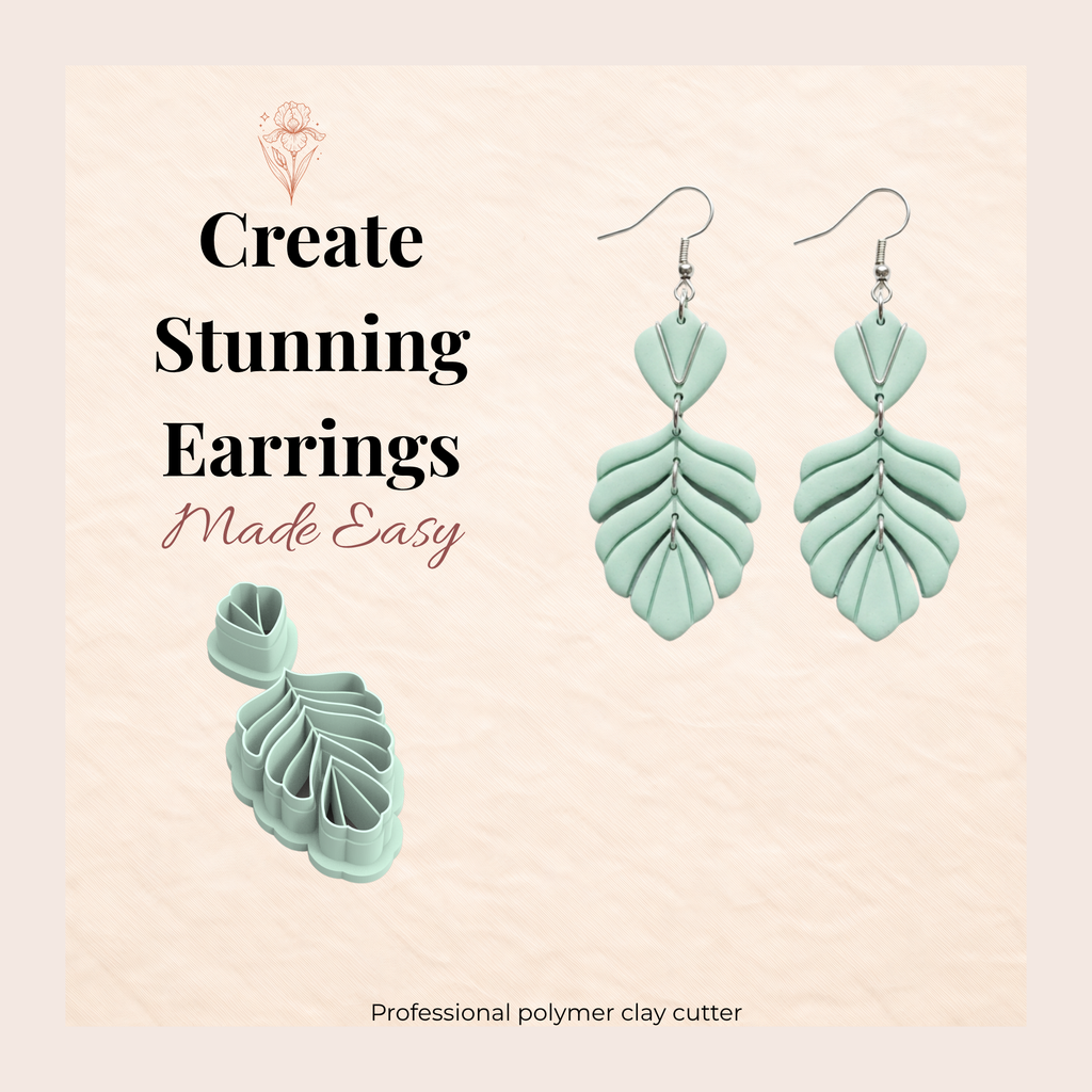 Spring Fern Polymer Clay Cutter Set | 3D Printed Botanical Fern Clay Earring Cutter | Boho Nature Clay Tool | Jewellery Making Supplies