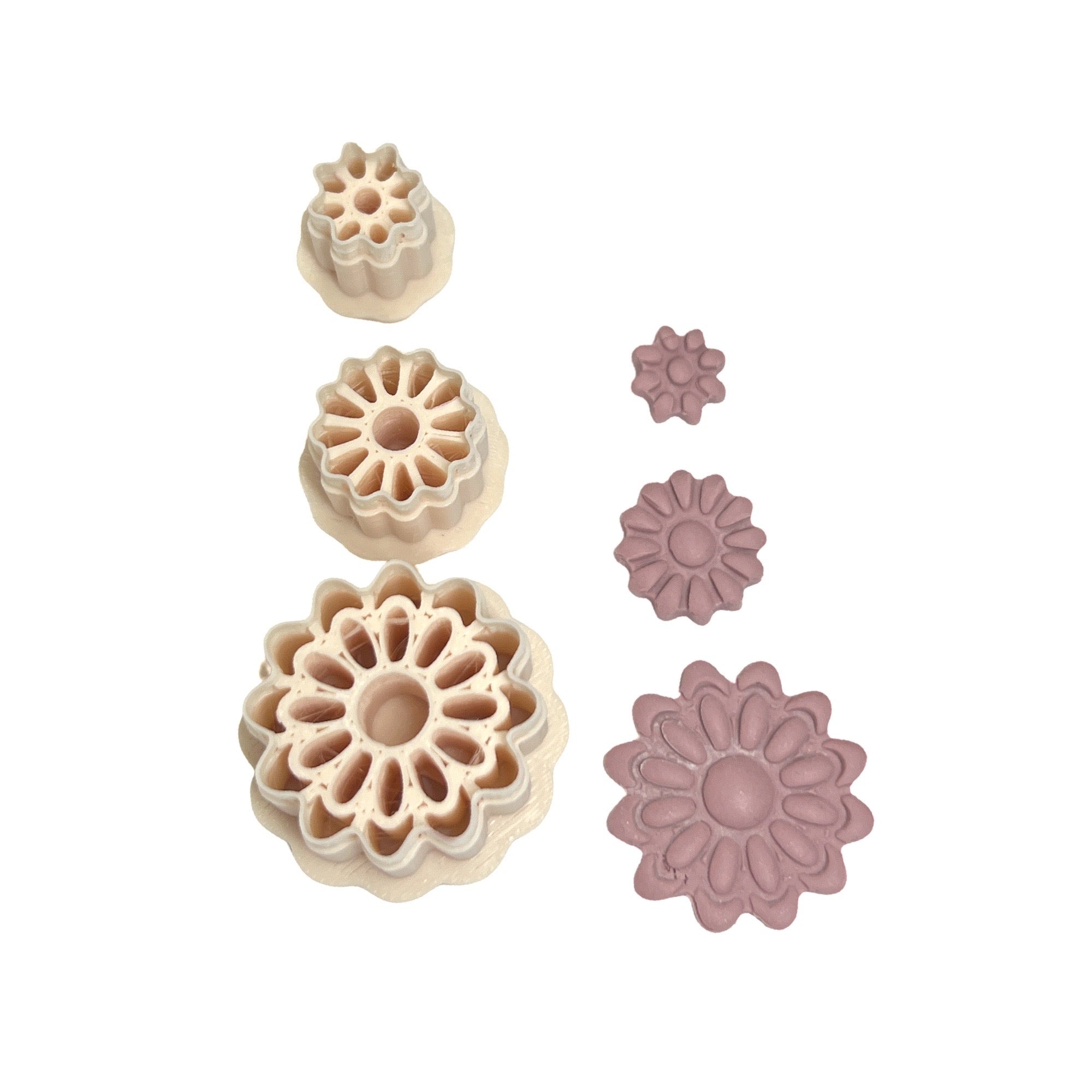 Spring Flower 1 Set Polymer Clay Cutters for Earrings