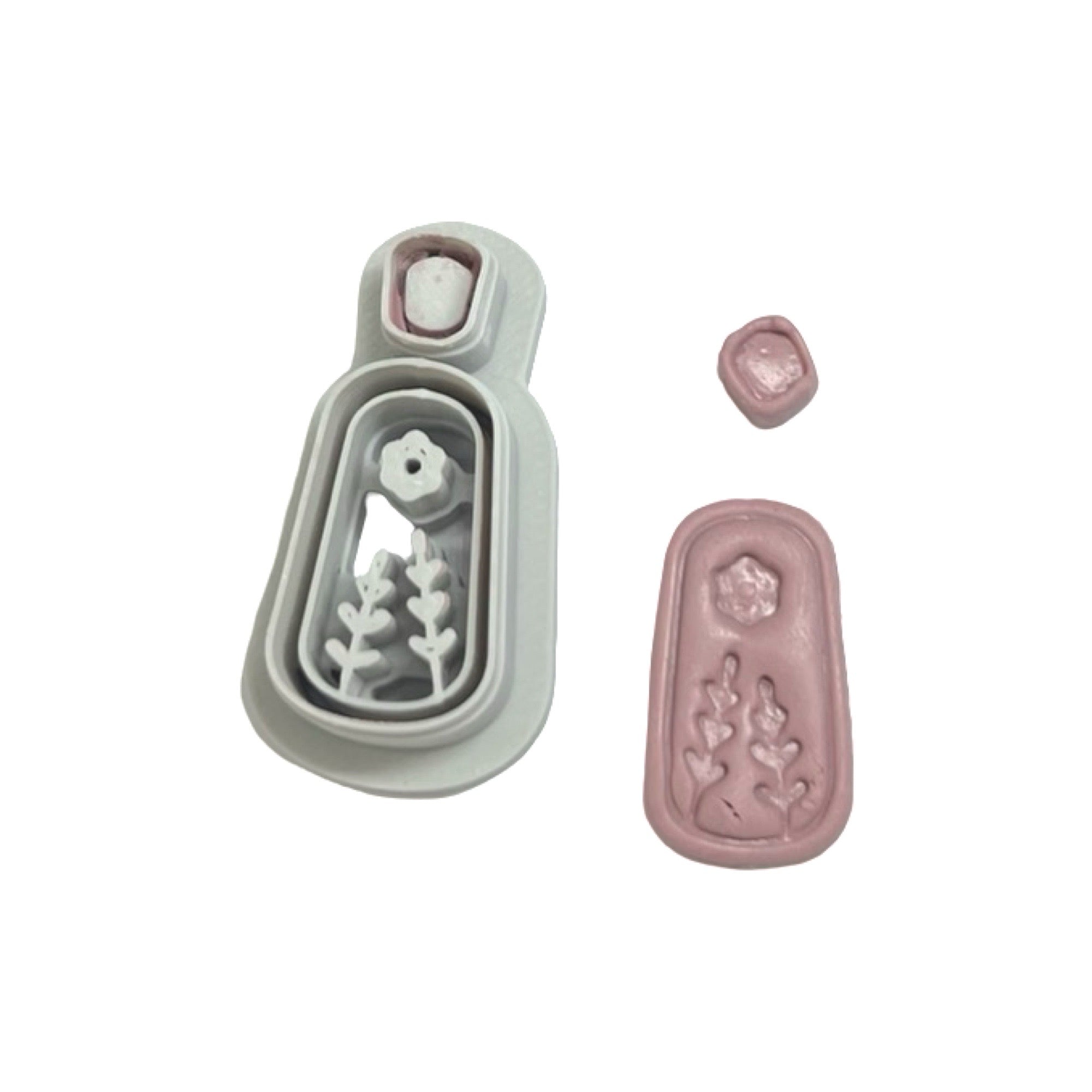 Spring Flower and Leaf Polymer Clay Cutter for Earrings