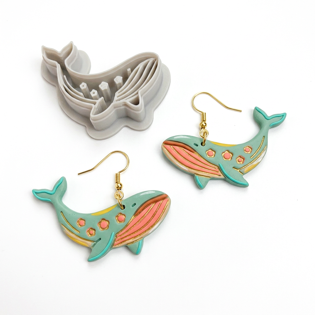 Star Whale Polymer Clay Cutter | Celestial Ocean Earring Tool