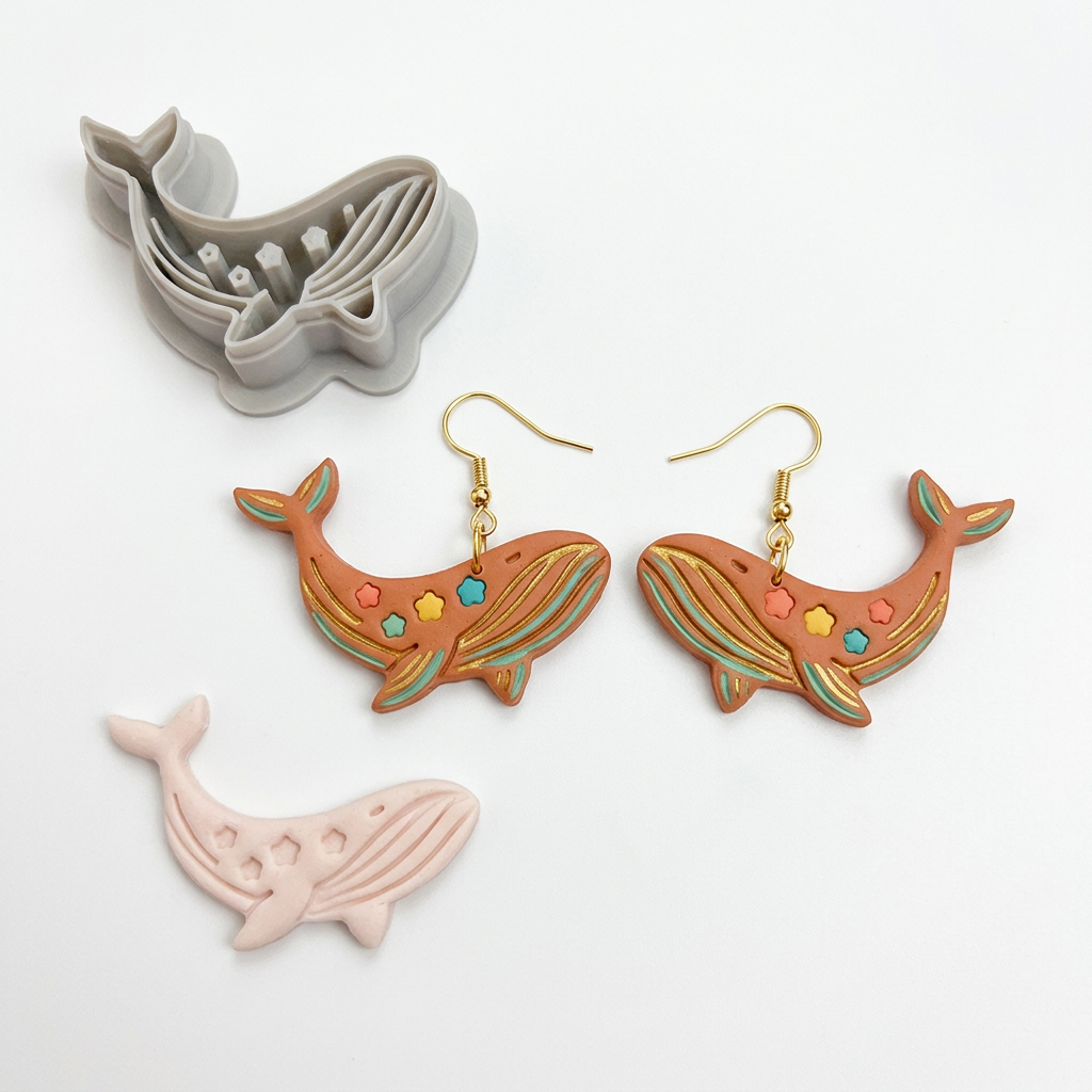 Star Whale Polymer Clay Cutter | Celestial Ocean Earring Tool