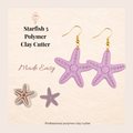 Starfish Polymer Clay Cutter | 3D Printed Star Clay Earring Cutter | Sea Ocean Shape Cutter for Clay Jewellery Making | Clay Earring Tool