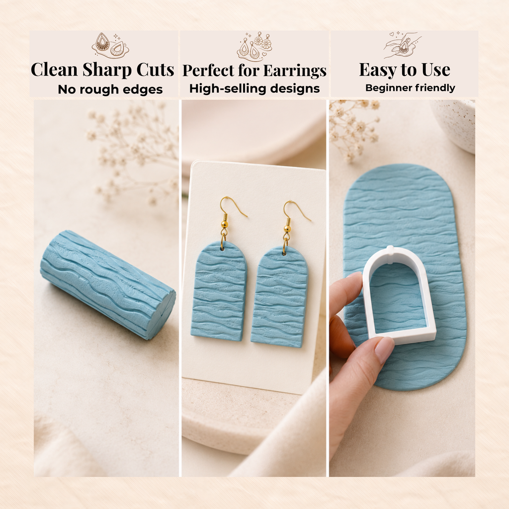 Summer Sand Texture Roller for Polymer Clay | 24x80mm | Sand Texture Clay Roller | Jewellery Making Tool