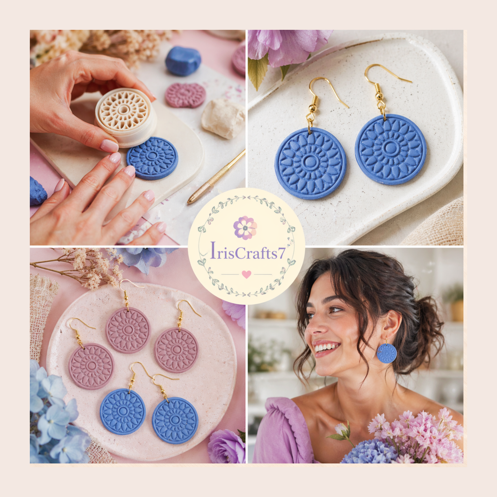 Sunburst Circle Polymer Clay Cutter | 3D Printed Geometric Clay Earring Cutter | Sunburst Shape Cutter for Clay Jewellery Making | Clay Earring Tool