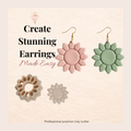 Sunflower Polymer Clay Cutter | 3D Printed Sunflower Clay Earring Cutter | Boho Floral Clay Tool | Flower Jewellery Making