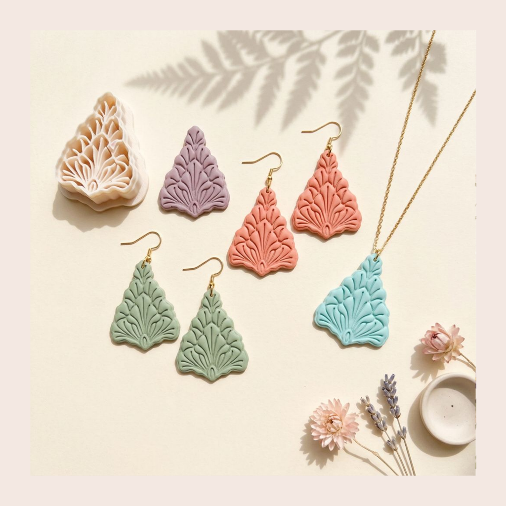 Sweet Pea Teardrop Polymer Clay Cutter 30-50mm | Floral Jewellery | IrisCrafts7