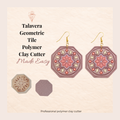 Talavera Geometric Tile Polymer Clay Cutter 25–45mm | Boho Earring Cutter | IrisCrafts7