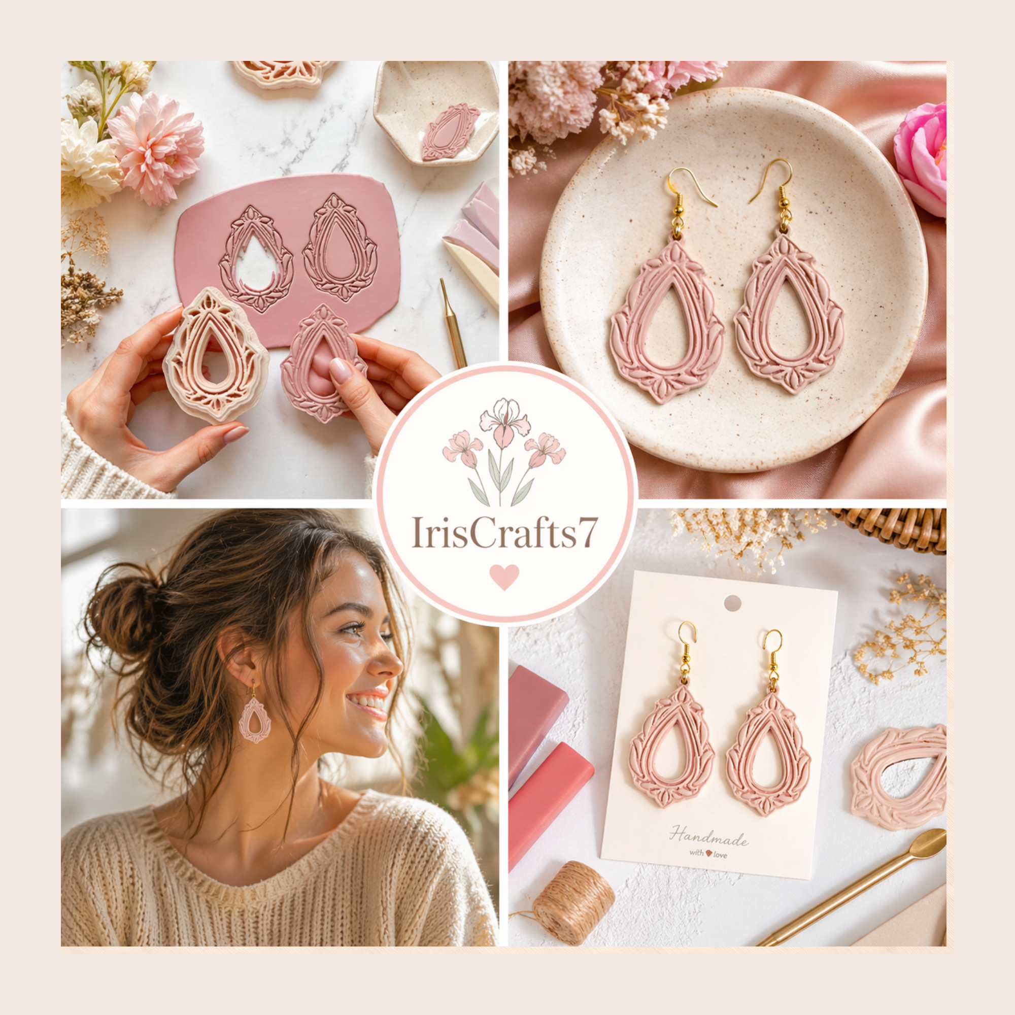 Teardrop Frame Polymer Clay Cutter | 3D Printed Clay Earring Cutter | Teardrop Shape Cutter for Clay Jewellery Making | Clay Earring Tool