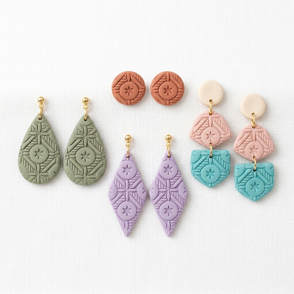 Star Bauble Texture Roller | Christmas Clay Pattern Tool