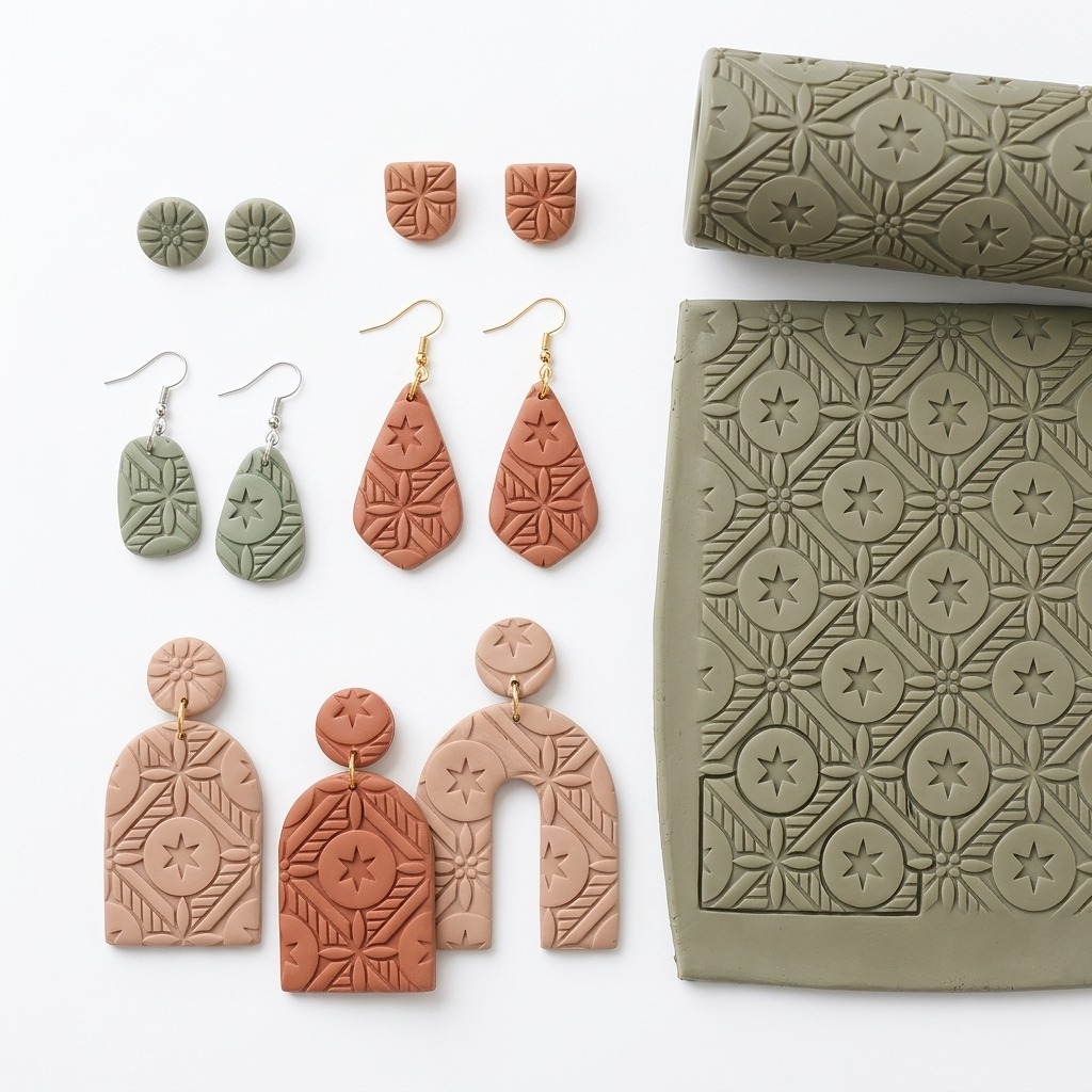 Star Bauble Texture Roller | Christmas Clay Pattern Tool