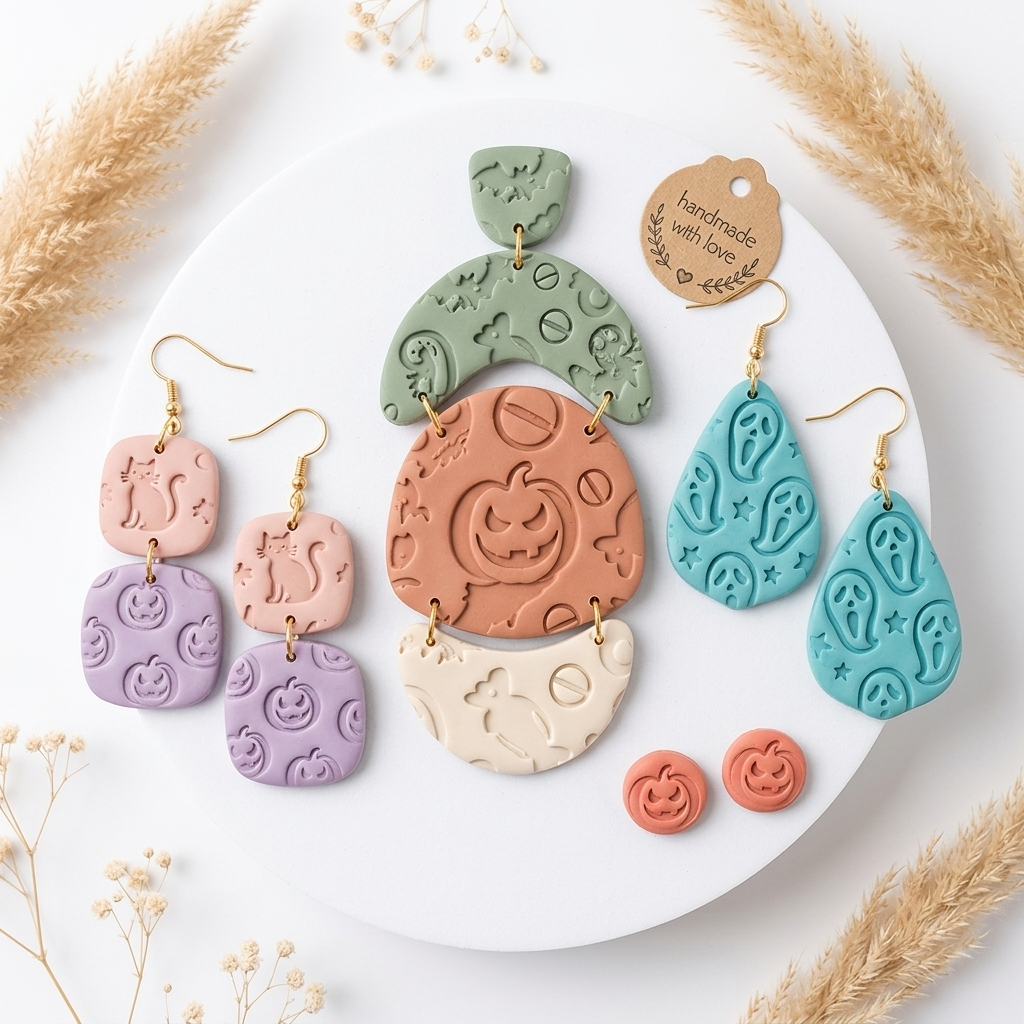 Trick or Treat Texture Roller | Halloween Clay Pattern Tool