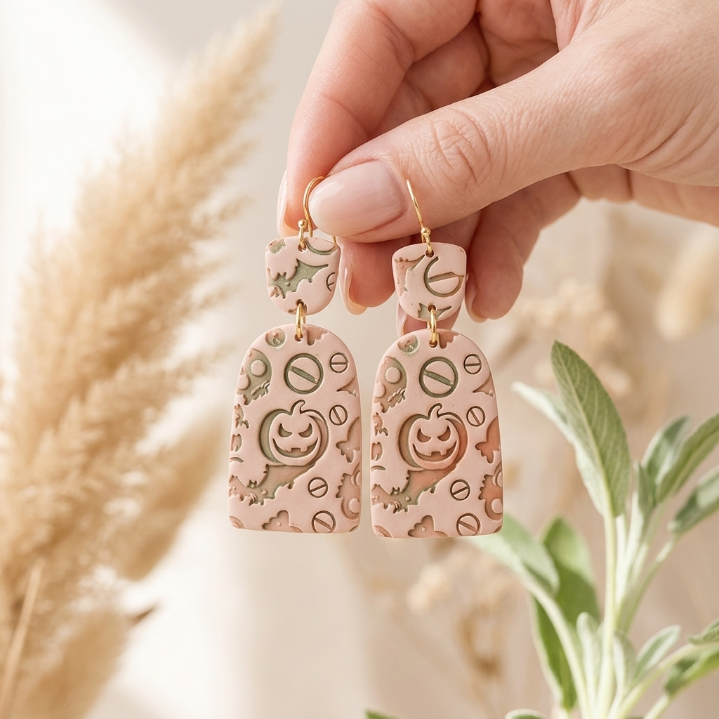 Trick or Treat Texture Roller | Halloween Clay Pattern Tool
