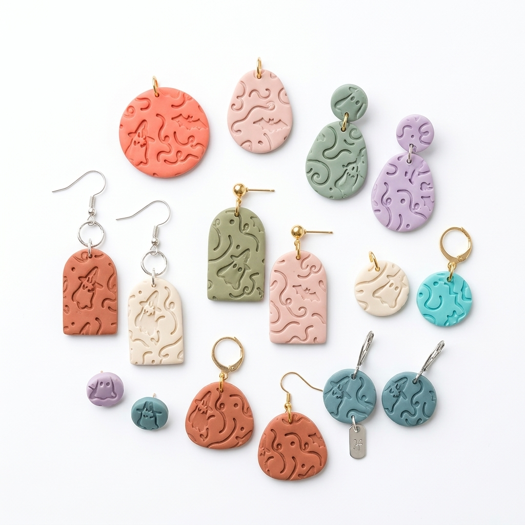 Witchy Boo Texture Roller | Halloween Clay Pattern Tool