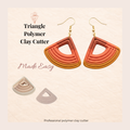 Triangle Polymer Clay Cutter | 3D Printed Geometric Clay Earring Cutter | Triangle Shape Cutter for Clay Jewellery Making | Clay Earring Tool