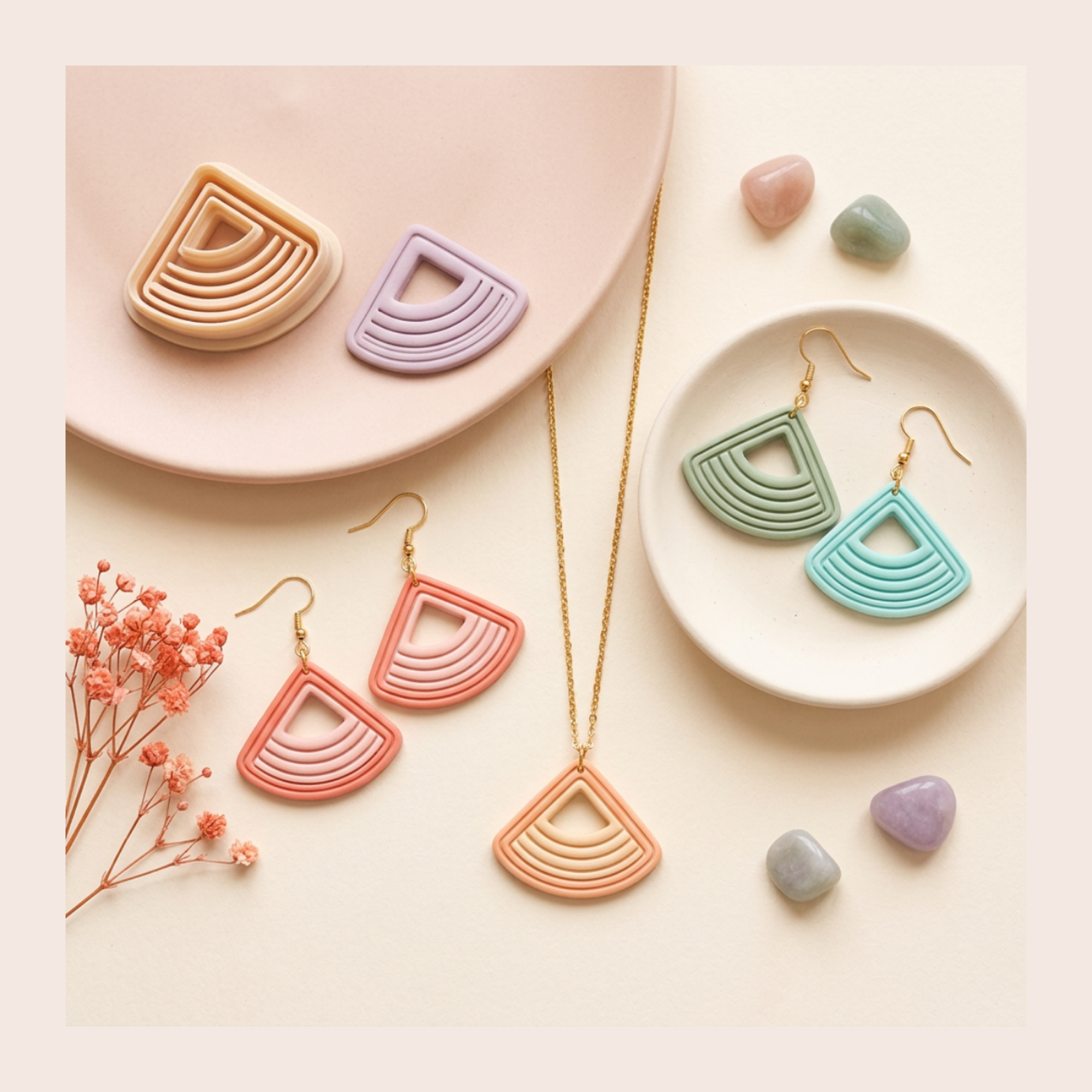 Triangle Polymer Clay Cutter | 3D Printed Geometric Clay Earring Cutter | Triangle Shape Cutter for Clay Jewellery Making | Clay Earring Tool