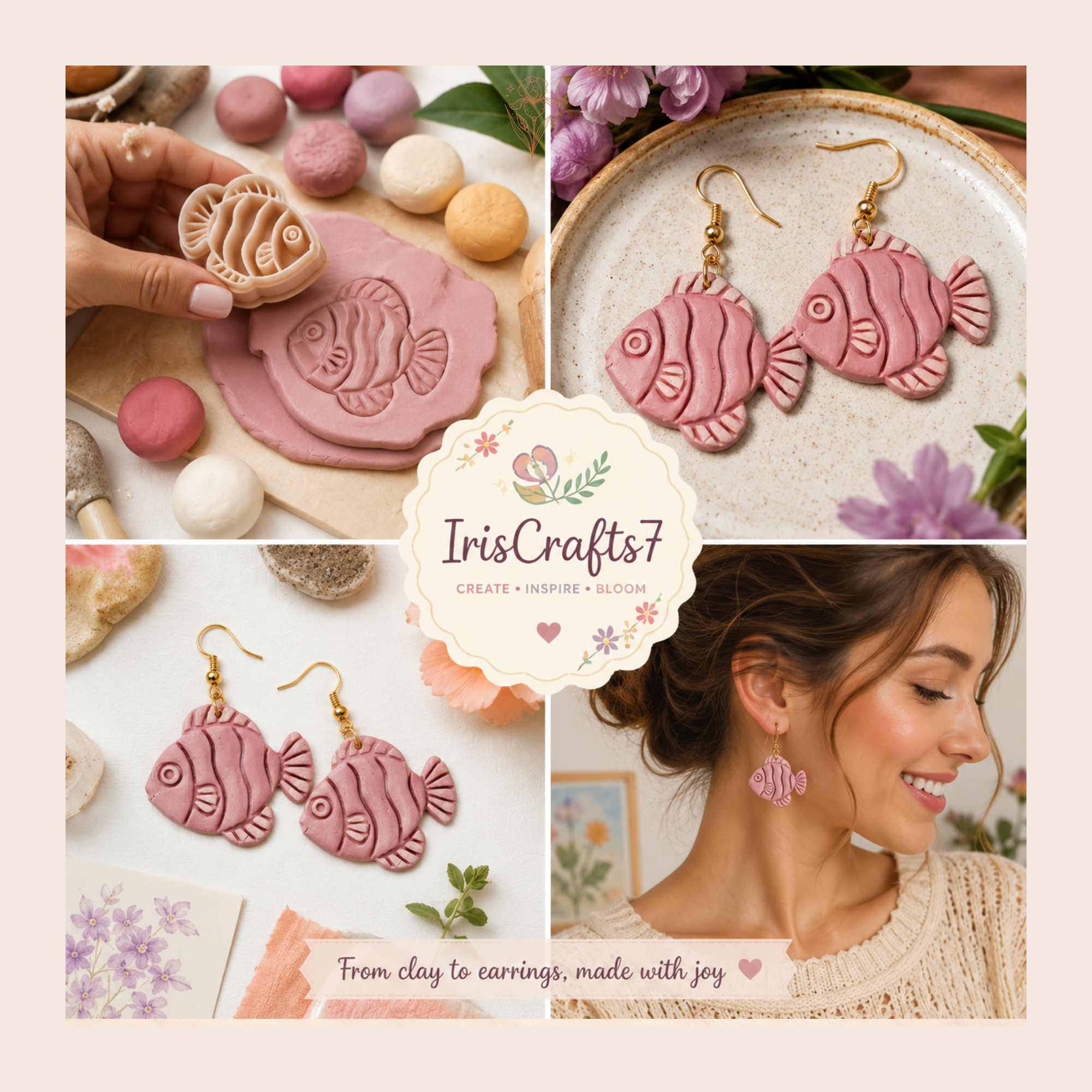Tropical Fish 2 Polymer Clay Cutter | 25–45mm | Fish Shape Clay Cutter | Earring Jewellery Making Tool