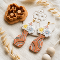 Vase and Daisies Polymer Clay Cutter Set of 2 | 30–55mm Floral Earring Cutter | IrisCrafts7