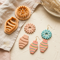 Vase and Gerbera Polymer Clay Cutter Set of 2 | 30–55mm Floral Earring Cutter | IrisCrafts7