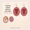 Victorian Lobster Polymer Clay Cutter 30–45mm | Quirky Ocean Earring Cutter | IrisCrafts7