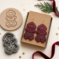 Village Gingerbread Girl Polymer Clay Cutter | Christmas Earring Tool