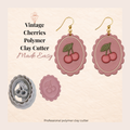 Vintage Cherries Polymer Clay Cutter 30–45mm | Cottagecore Earring Cutter | IrisCrafts7
