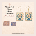 Vintage Fish Stamp Polymer Clay Cutter | Sharp Earring Cutter | Ocean Clay Tool | Polymer Clay Jewellery Making