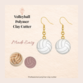 Volleyball Polymer Clay Cutter 25–45mm | Sports Earring Cutter | Jewellery Making Tool | IrisCrafts7