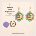 Wax Seal Moon Polymer Clay Cutter | 25–45mm | Wax Seal Shape Clay Cutter | Earring Jewellery Making Tool