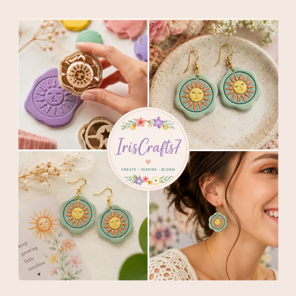 Wax Seal Sun Polymer Clay Cutter | 25–45mm | Wax Seal Shape Clay Cutter | Earring Jewellery Making Tool