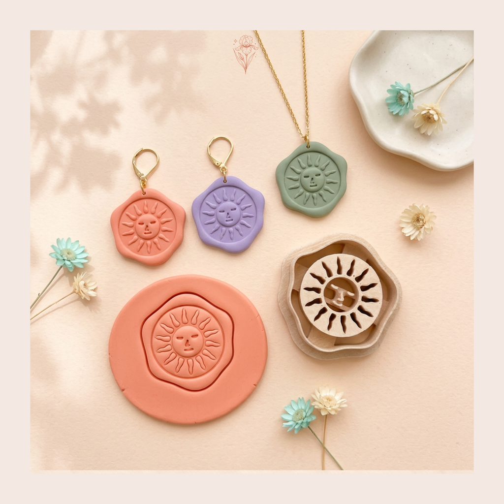 Wax Seal Sun Polymer Clay Cutter | 25–45mm | Wax Seal Shape Clay Cutter | Earring Jewellery Making Tool