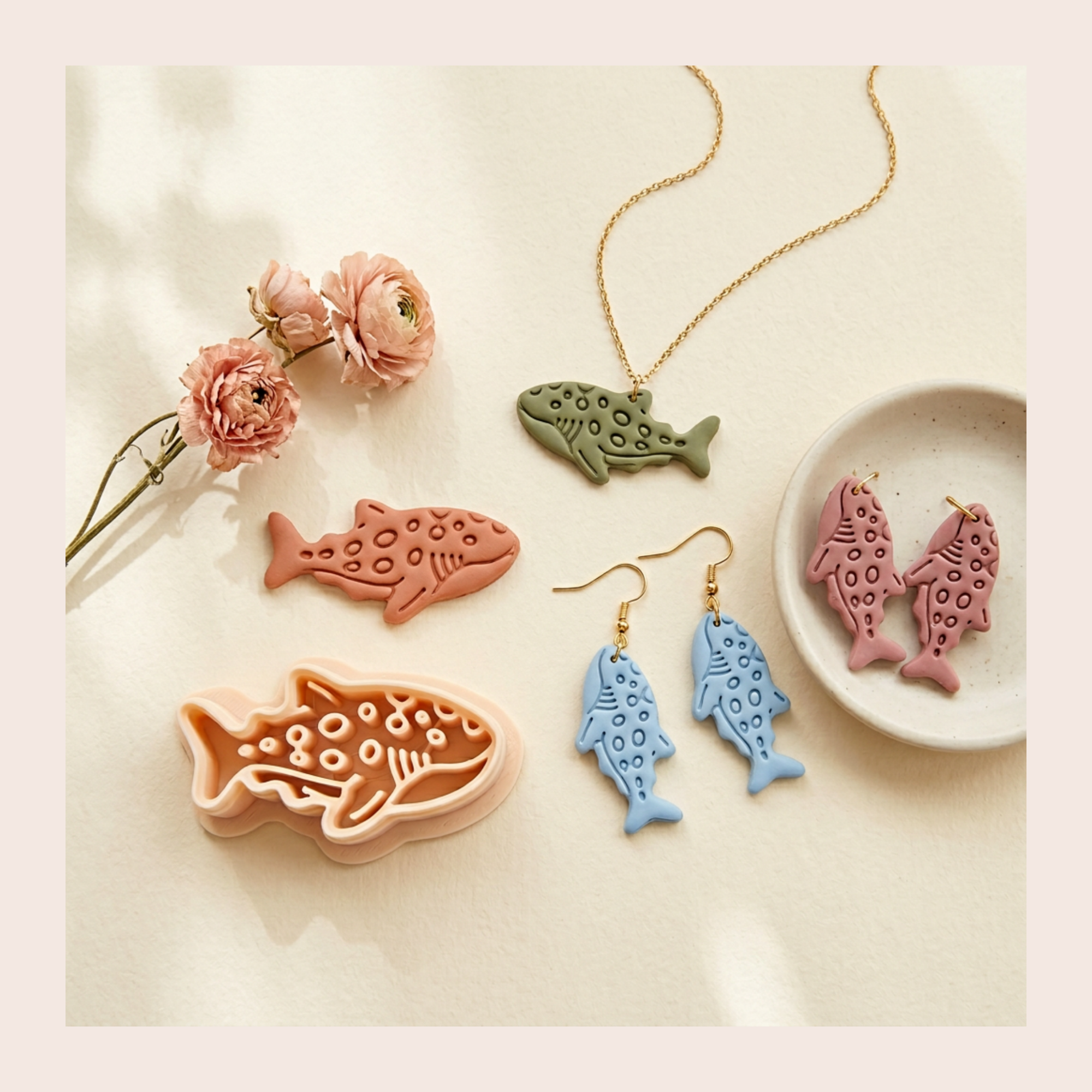 Whale Shark Polymer Clay Cutter 30-50mm | Ocean Jewellery Making | IrisCrafts7