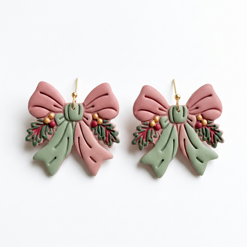 Winter Bow Polymer Clay Cutter | Elegant Winter Earring Tool