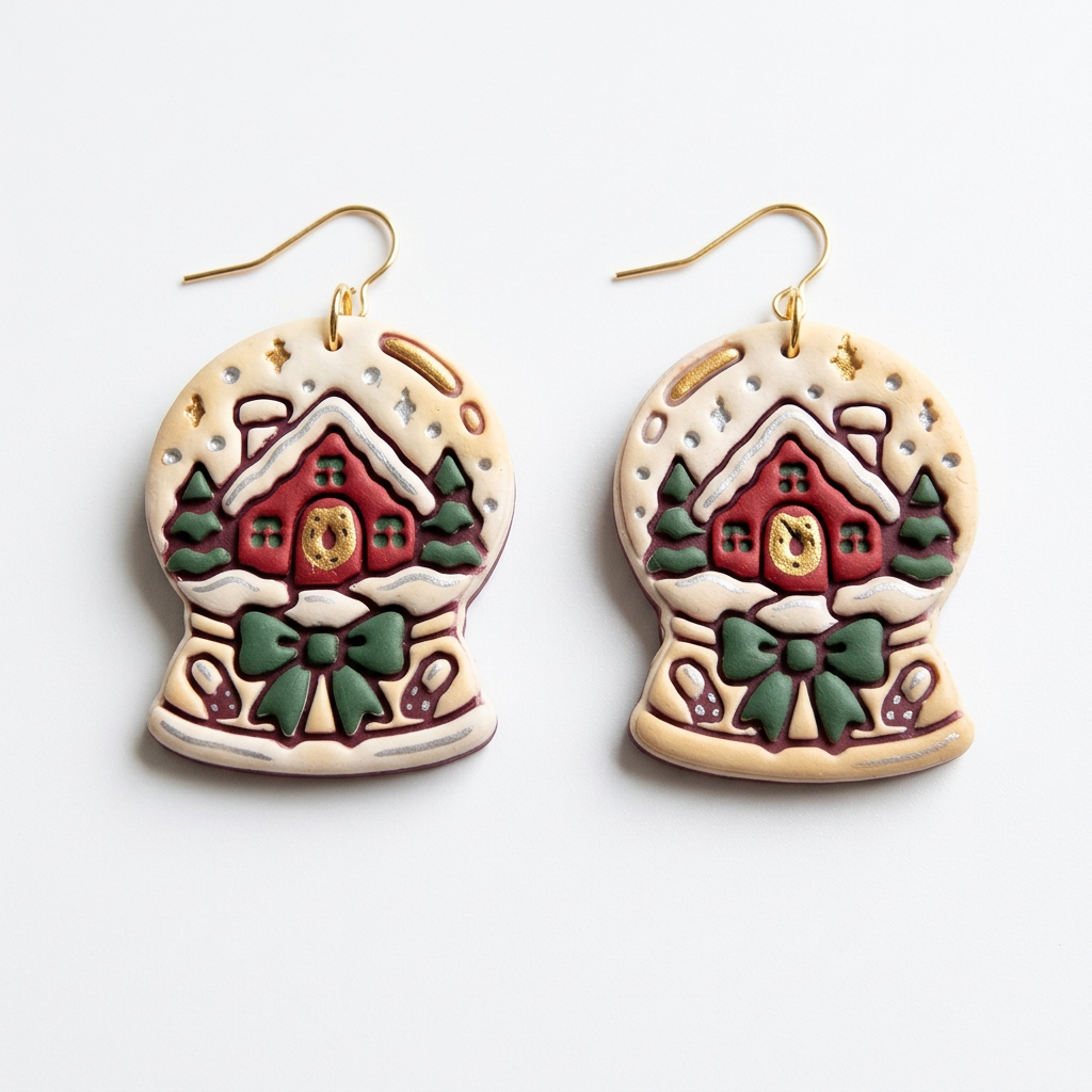 Winter Crystal Ball Polymer Clay Cutter | Mystical Winter Earring Tool