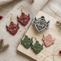 Winter Highland Cow Polymer Clay Cutter | Christmas Earring Tool