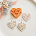 Winter Tattoo Heart Polymer Clay Cutter | Gothic Winter Earring Tool