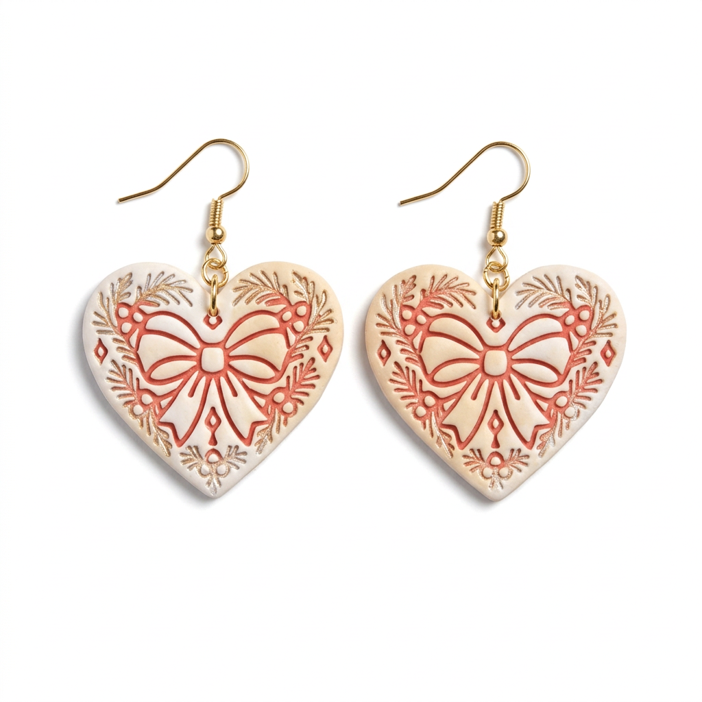 Winter Tattoo Heart Polymer Clay Cutter | Gothic Winter Earring Tool