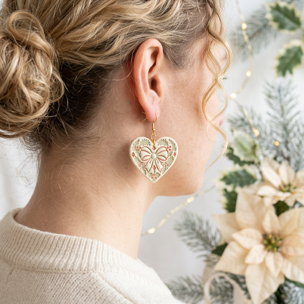 Winter Tattoo Heart Polymer Clay Cutter | Gothic Winter Earring Tool