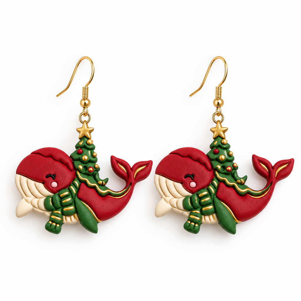 Winter Whale Polymer Clay Cutter | Cute Winter Earring Tool