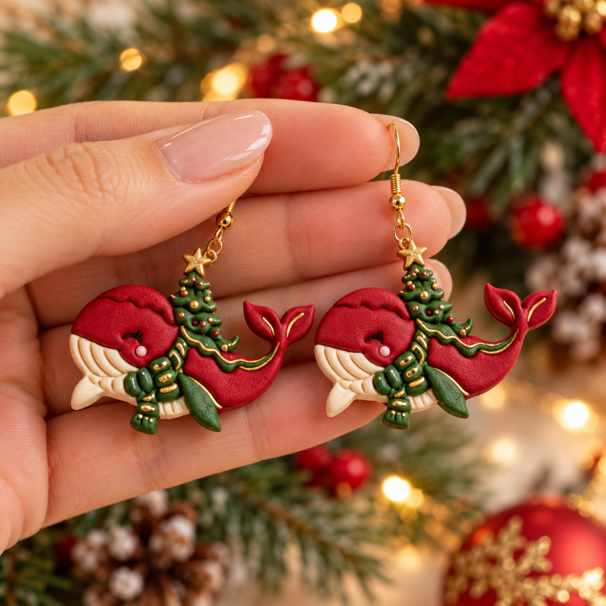 Winter Whale Polymer Clay Cutter | Cute Winter Earring Tool