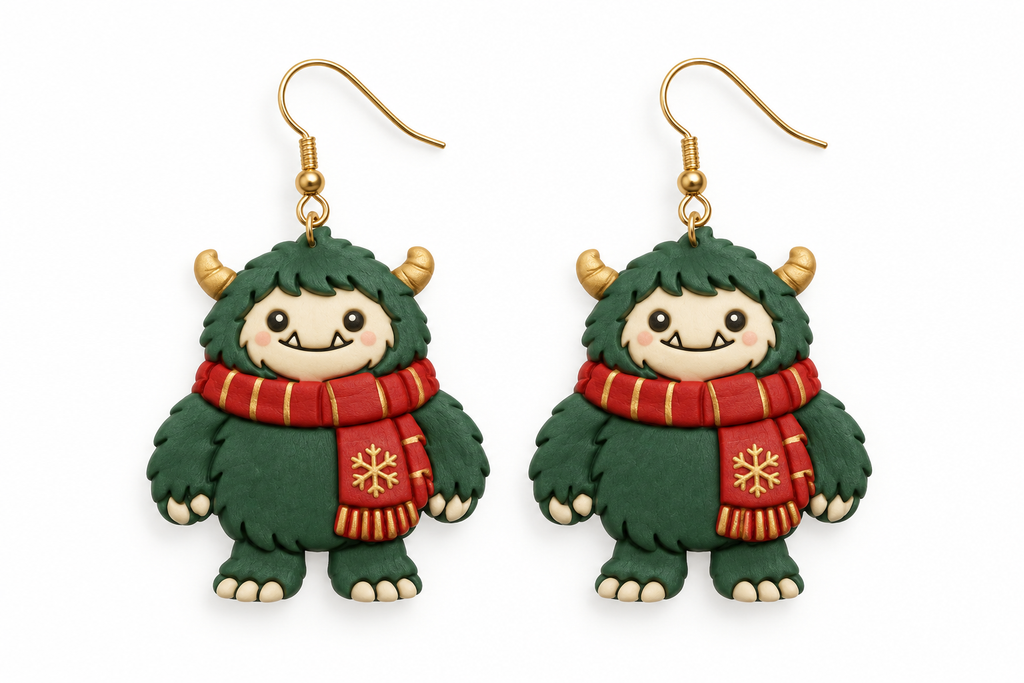 Winter Yeti Polymer Clay Cutter | Cute Winter Earring Tool