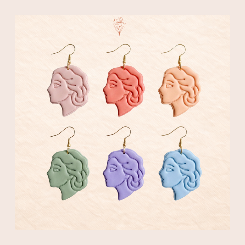 Woman Profile Polymer Clay Cutter | 3D Printed Silhouette Clay Earring Cutter | Female Profile Shape Cutter for Clay Jewellery Making | Clay Earring Tool