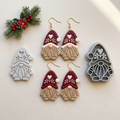 Xmas Gnome Polymer Clay Cutter | Cute Christmas Earring Tool