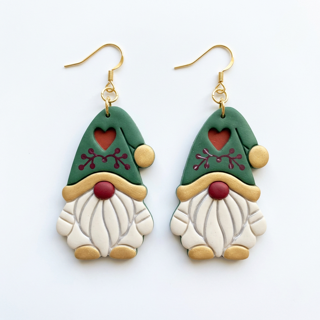 Xmas Gnome Polymer Clay Cutter | Cute Christmas Earring Tool