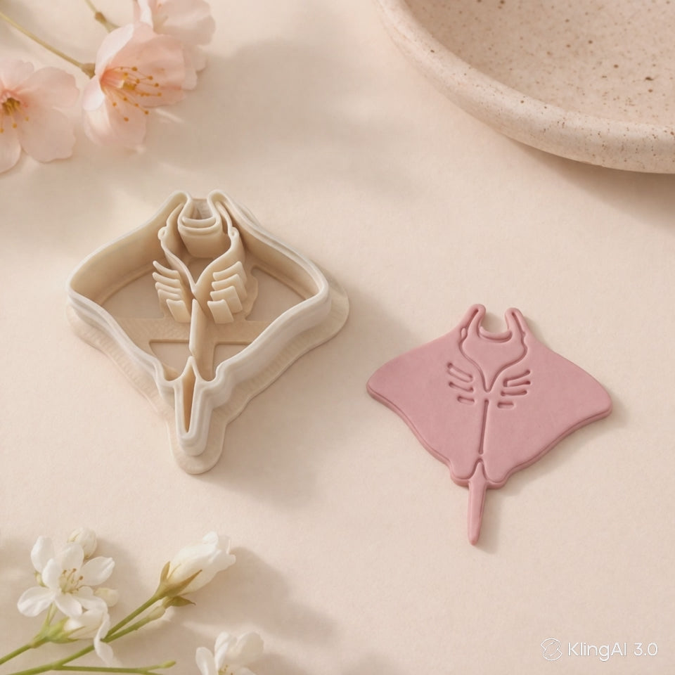 Manta Ray Polymer Clay Cutter 30-50mm | Ocean Jewellery Making | IrisCrafts7